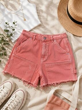 Cutoff Carpenter Denim Shorts